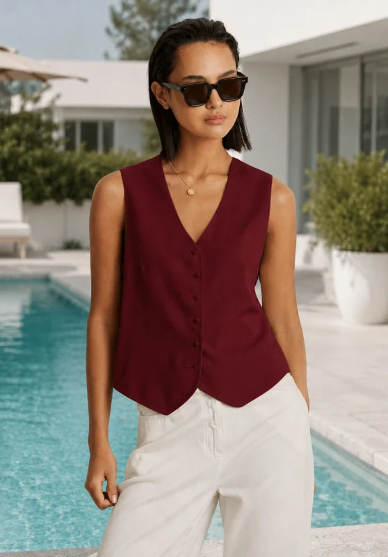 Women's red vest 