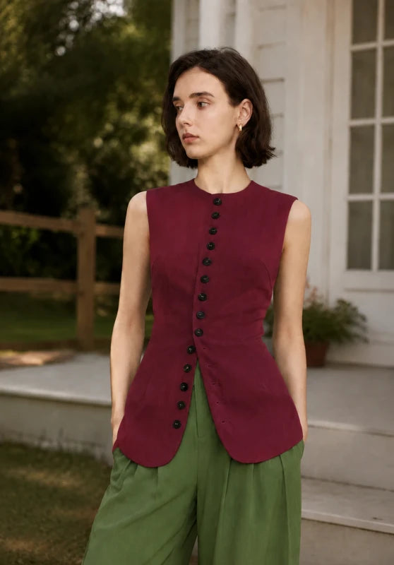 Women's red vest