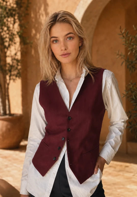 Women's red vest 