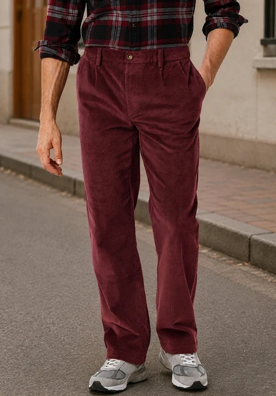 Men's burgundy Corduroy Pants