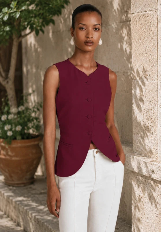 Women's red vest 