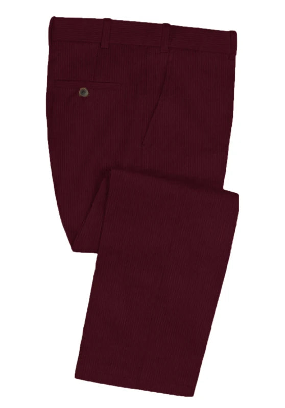 Men's burgundy Corduroy Pants