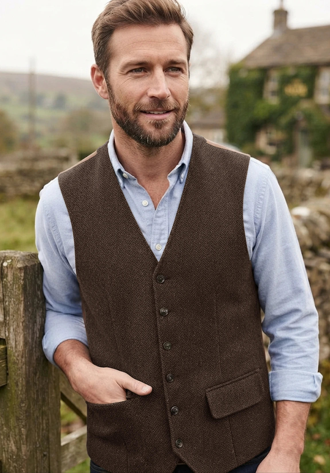 Men's coffee vest