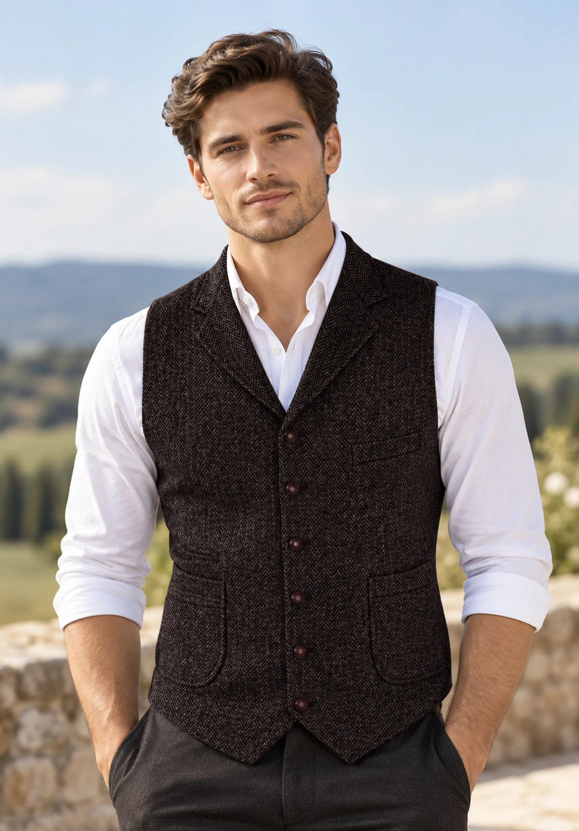Men's coffee vest