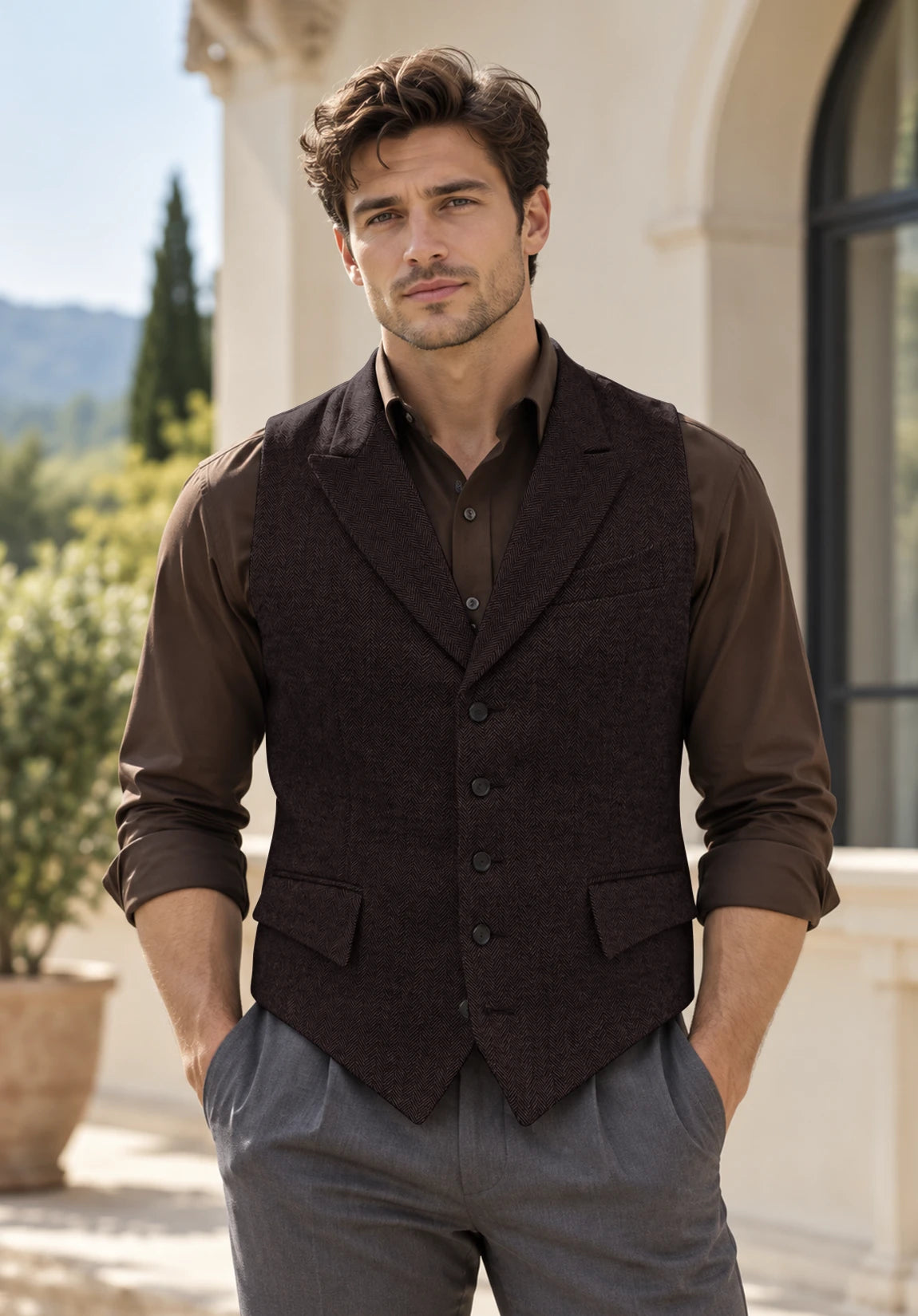 Men's coffee vest