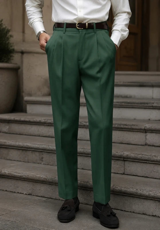 men Dark Green dress pants