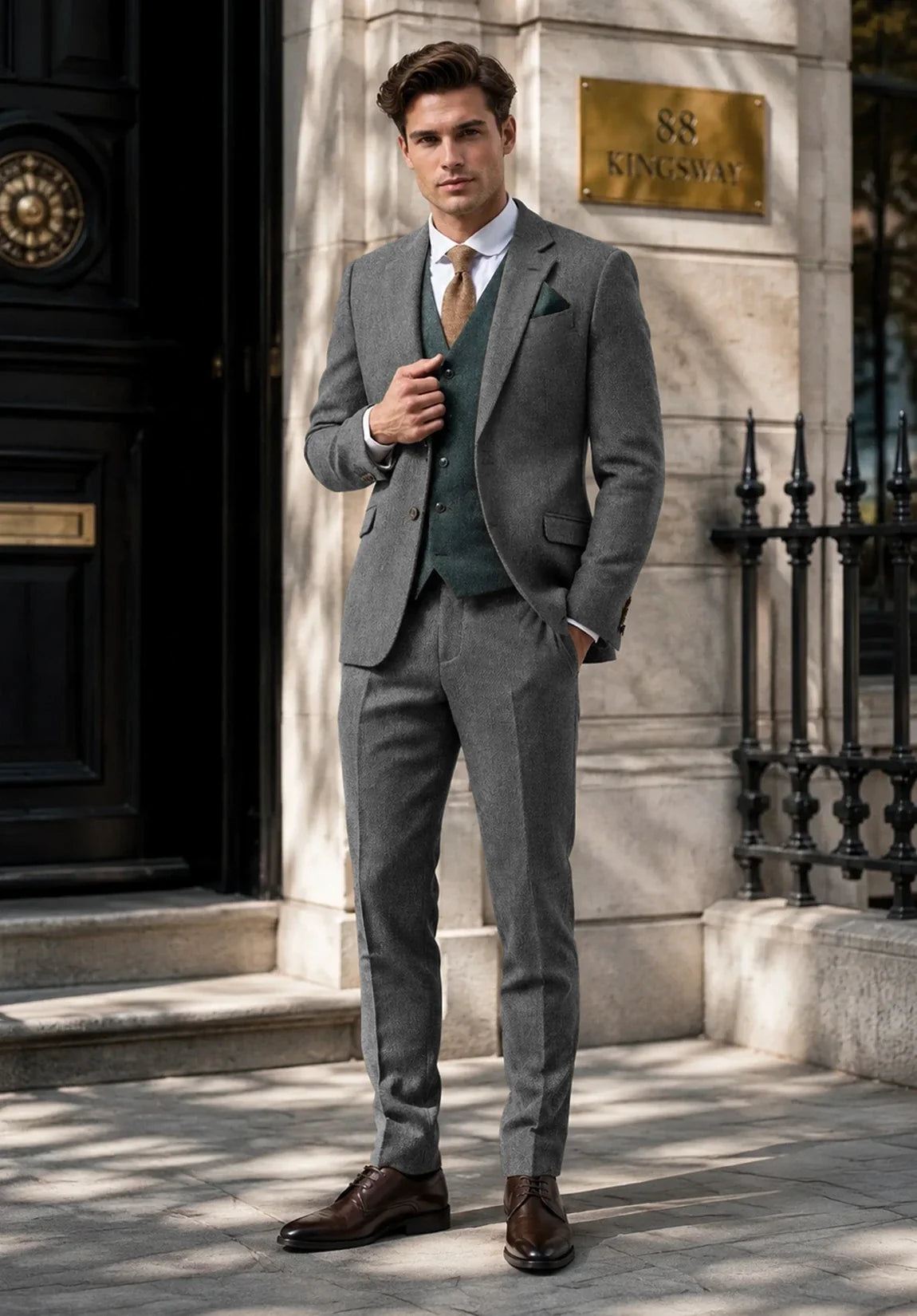 Men dark grey Suit