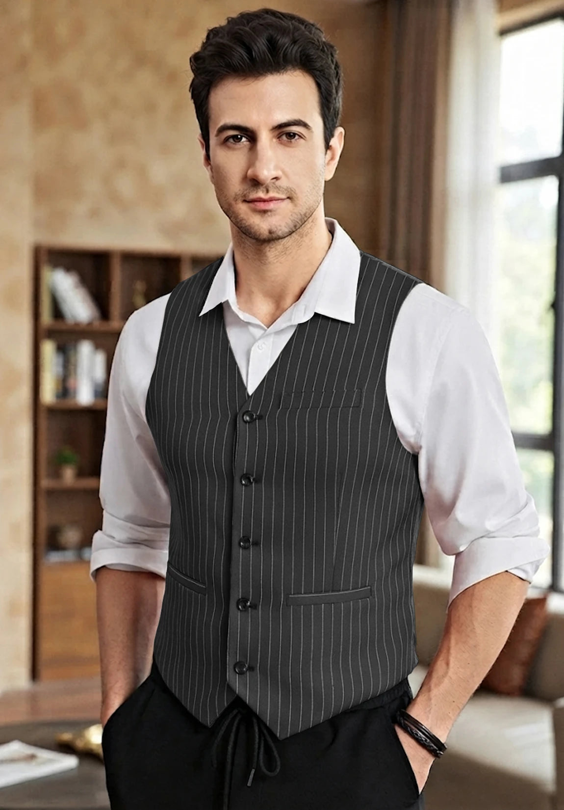Men's dark grey vest