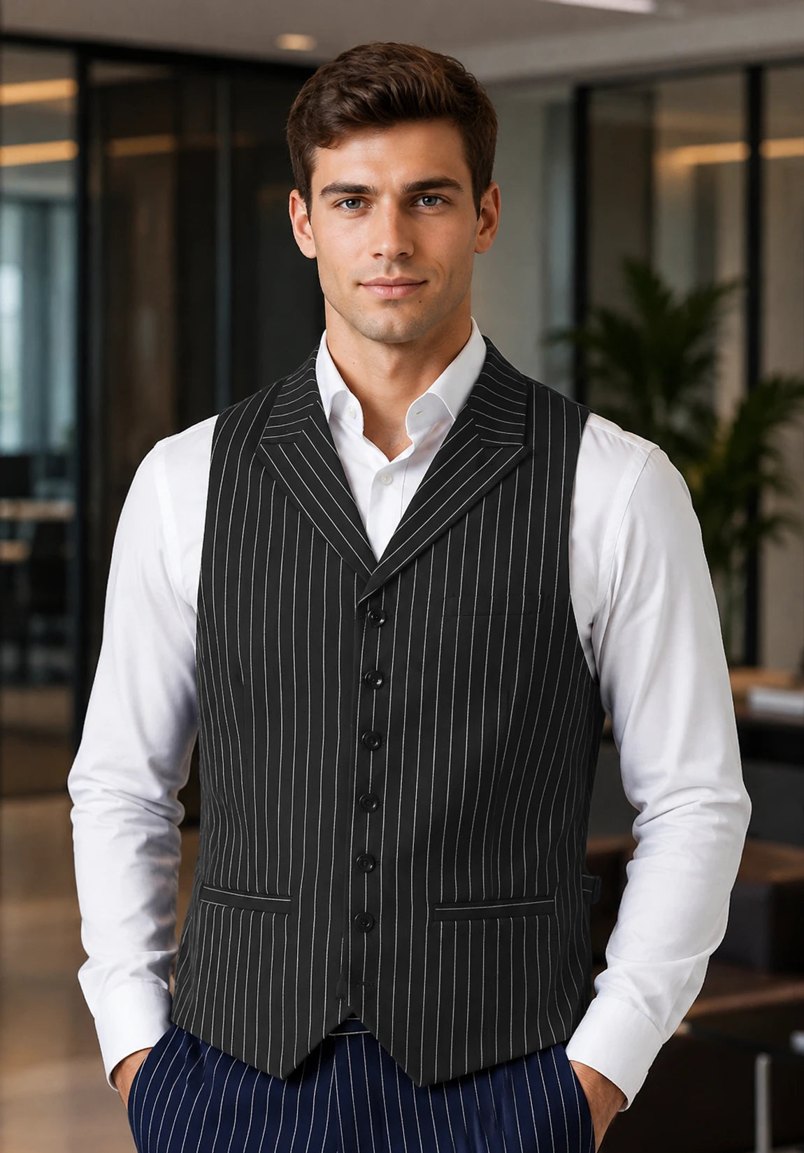 Men's dark grey vest
