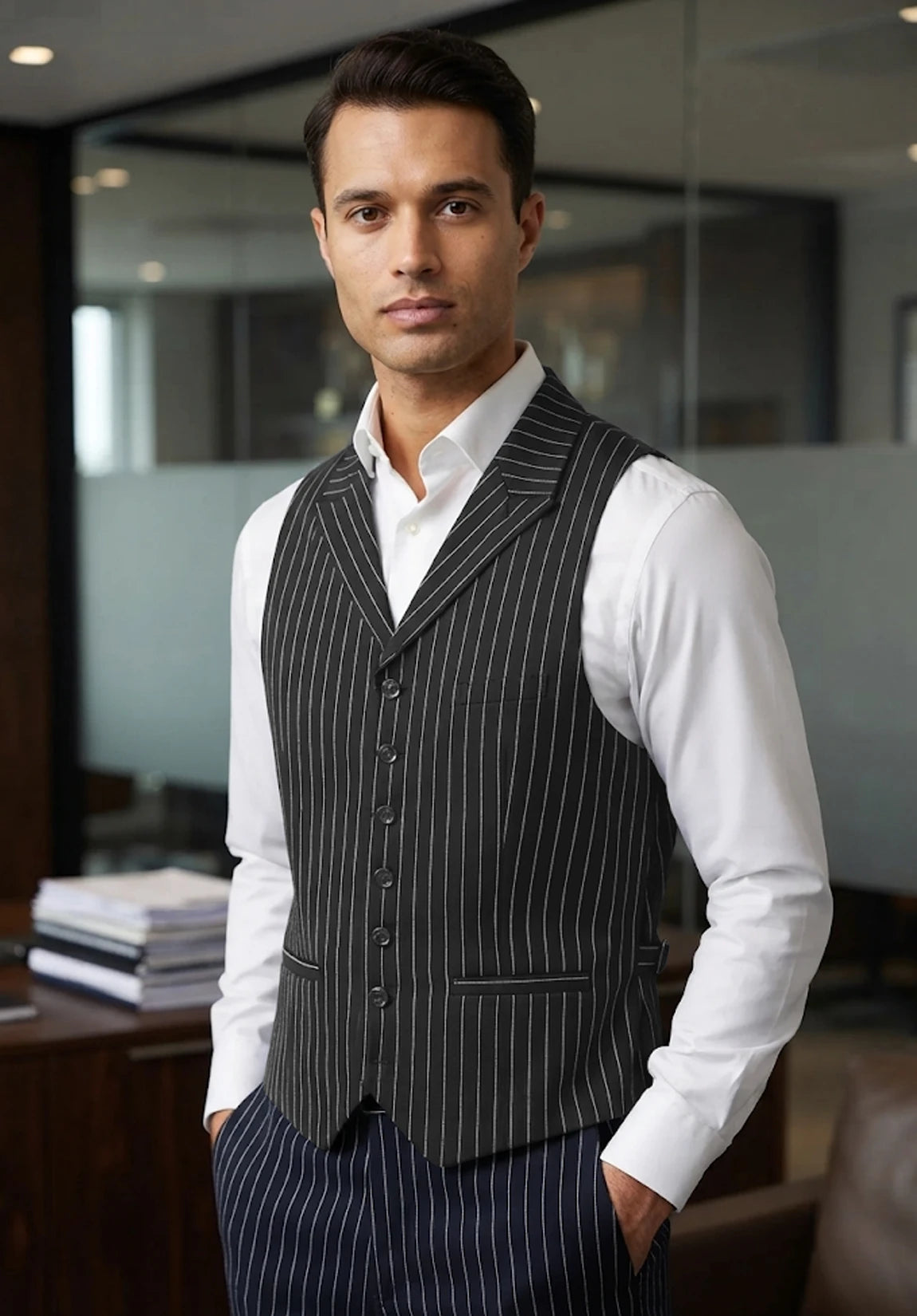 Men's dark grey vest