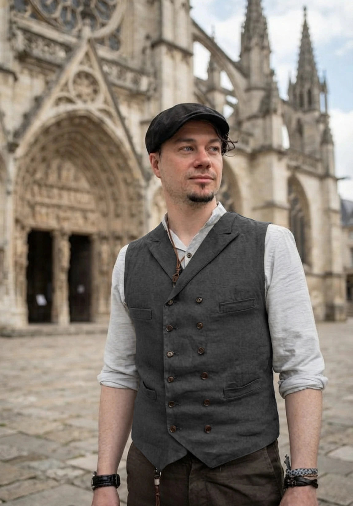 Men's dark grey vest