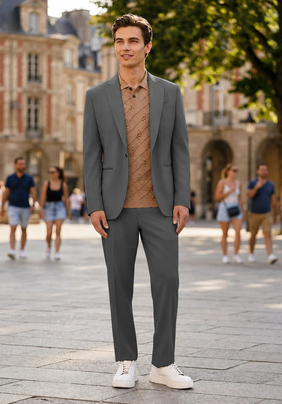 Men dark grey Suit