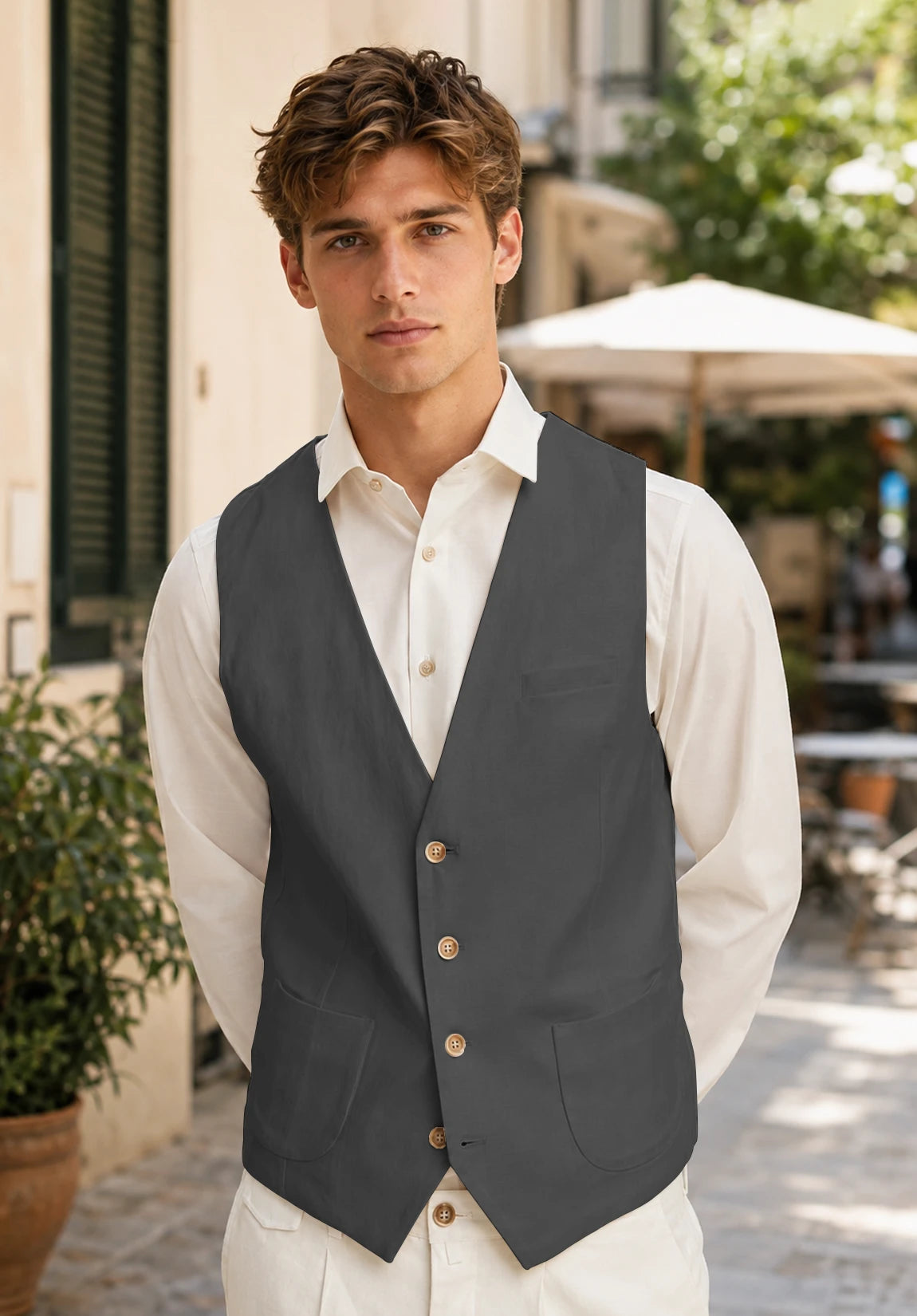 Men's dark grey vest
