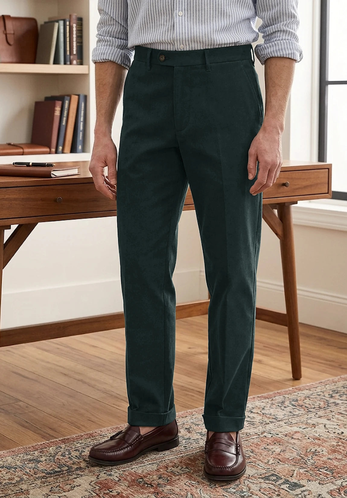 Men's dark green pants