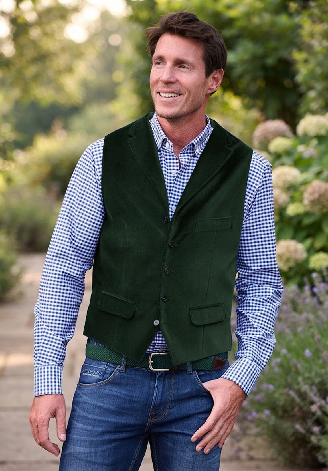 Men's dark green vest