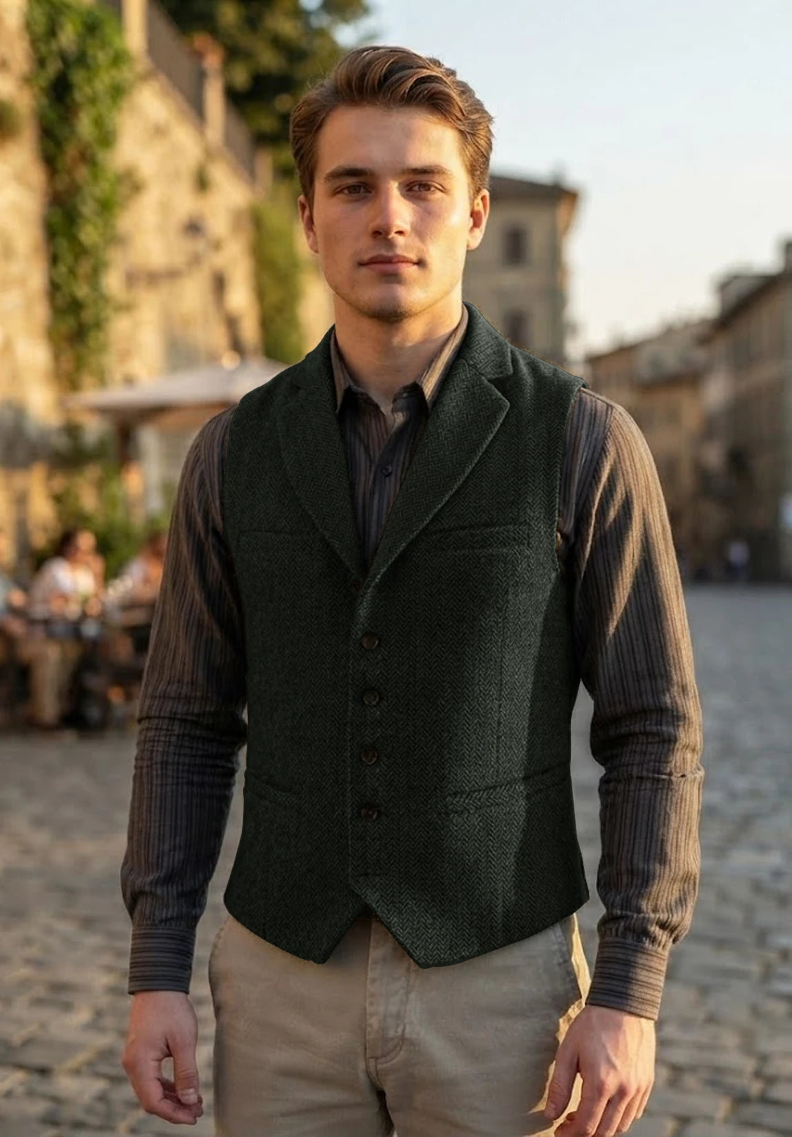 Men's green vest