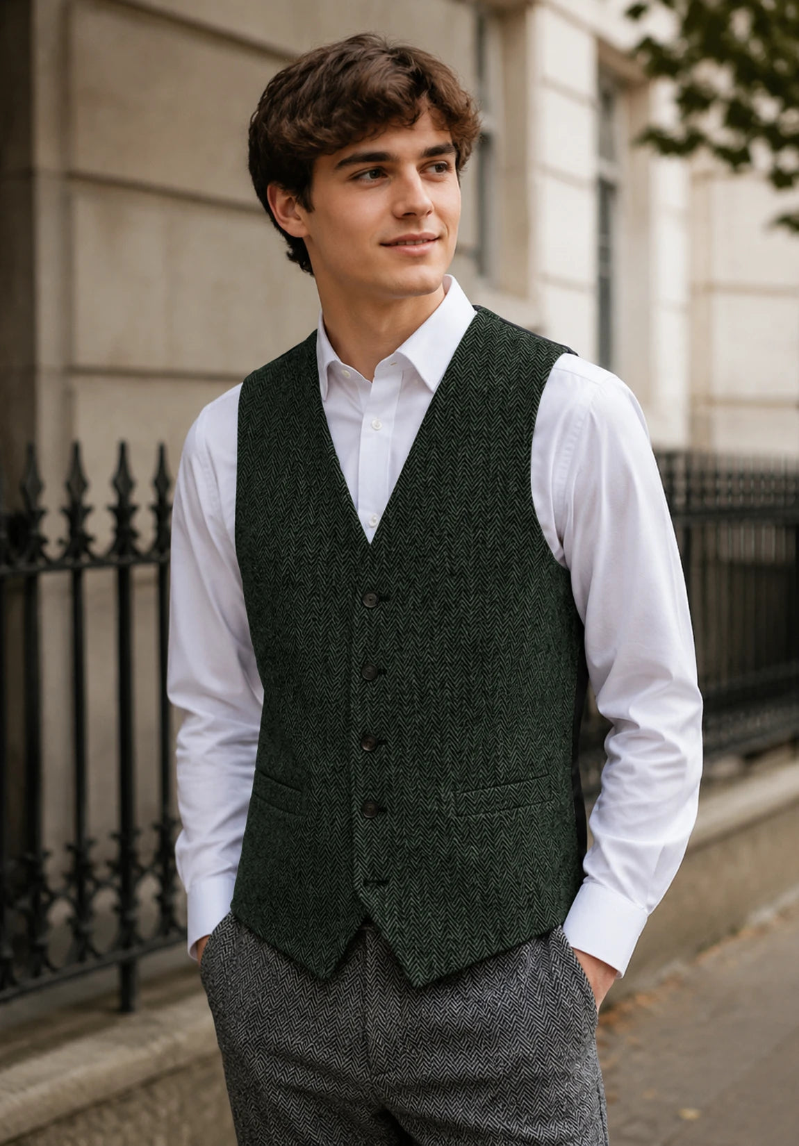 Men's green vest