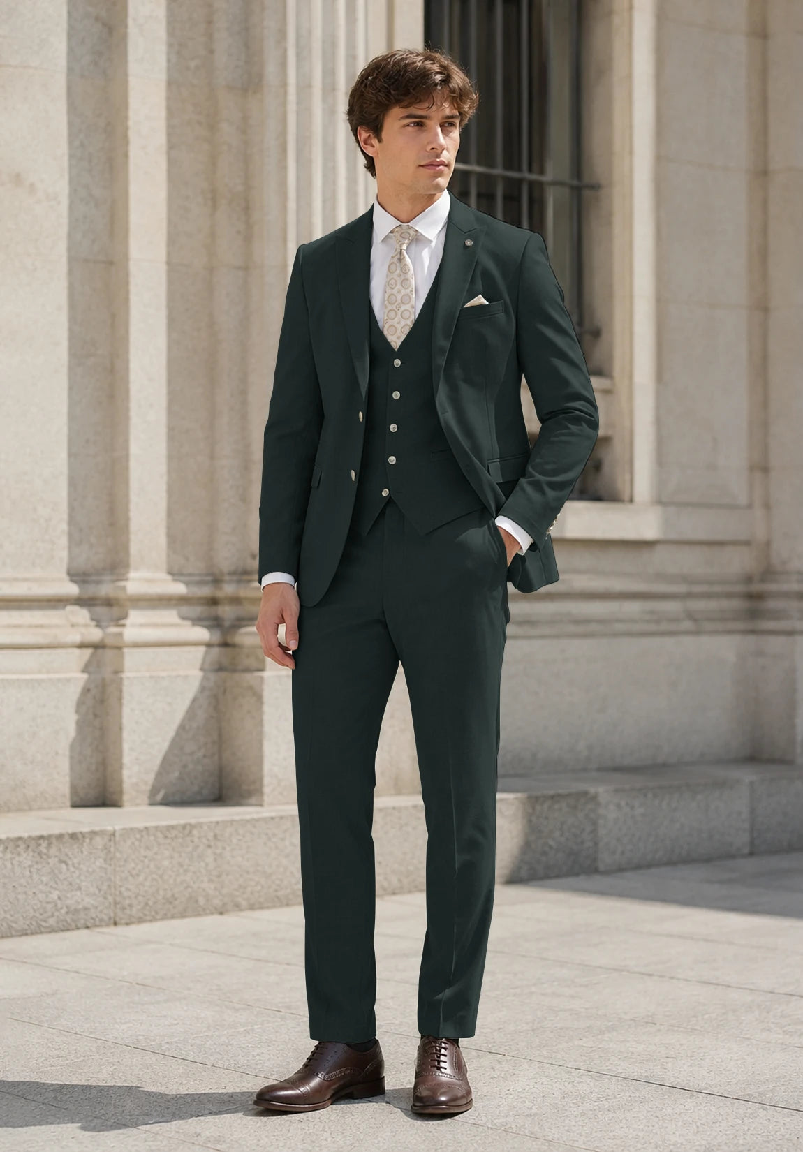 Men's dark green Suit