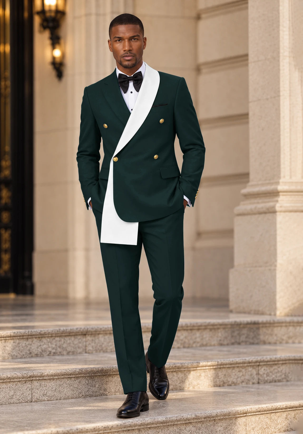 Men Dark Green Suit