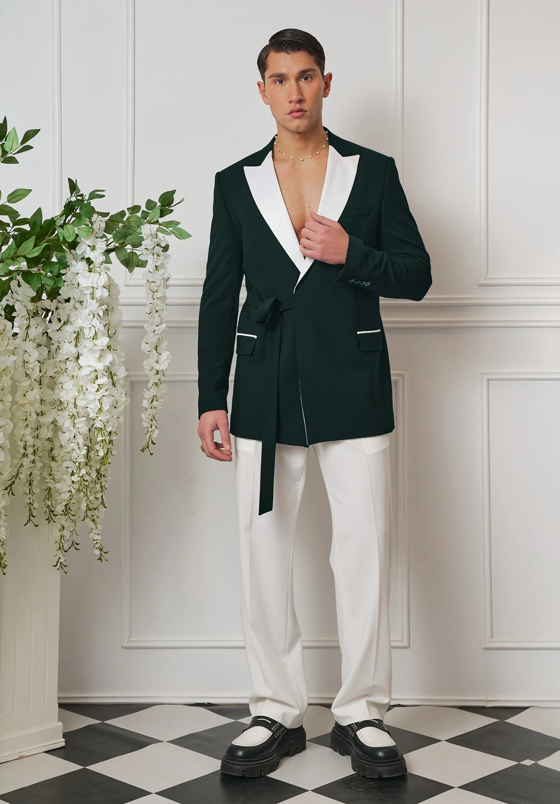 Men Dark Green Suit