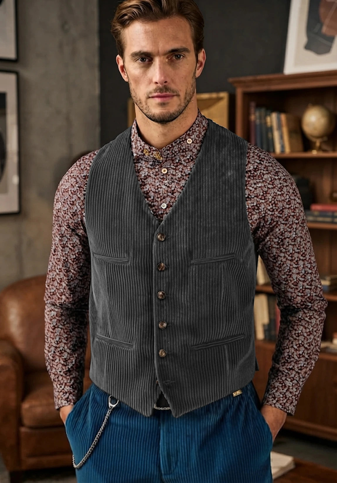 Men's dark grey vest