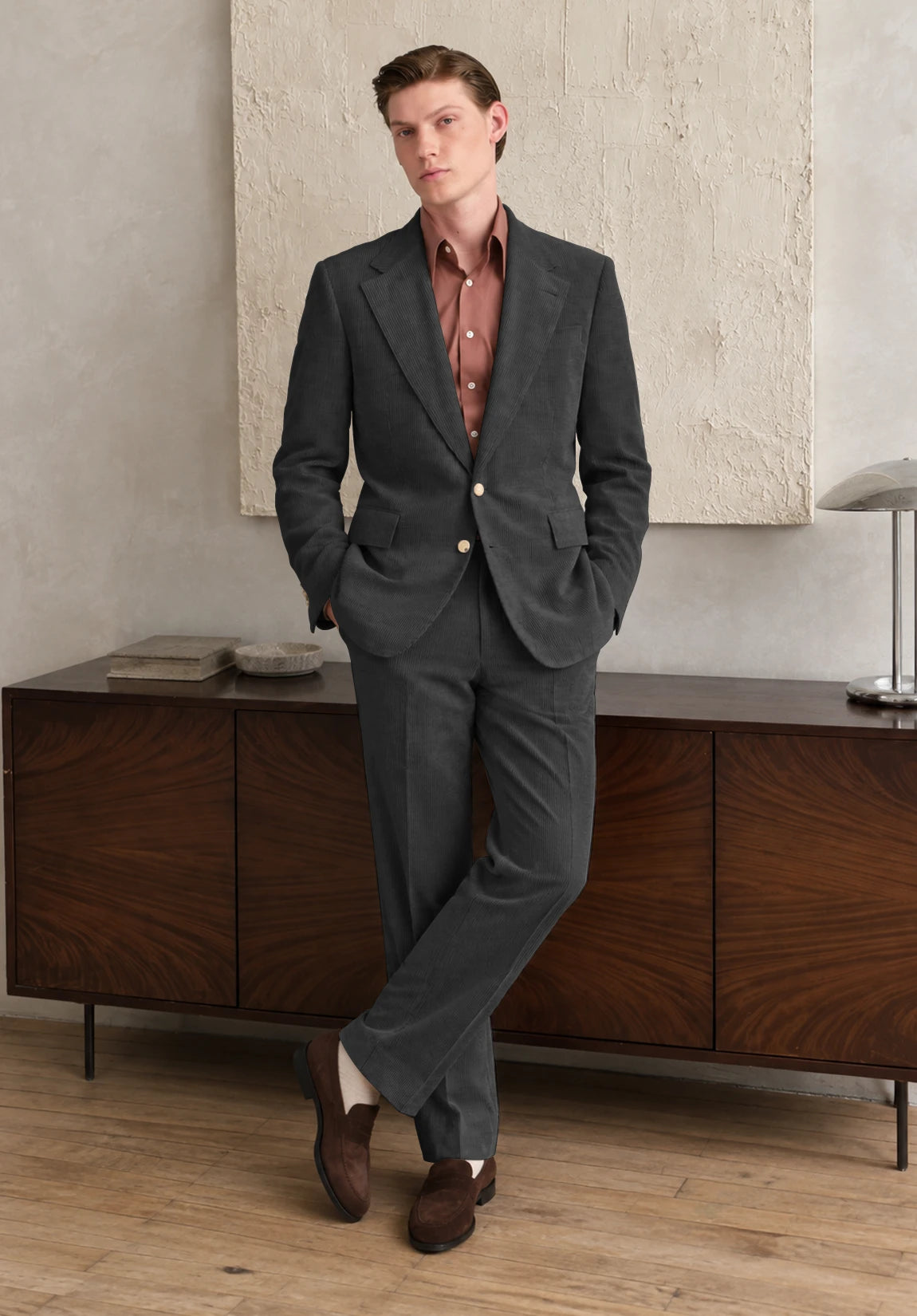 Men dark grey Suit