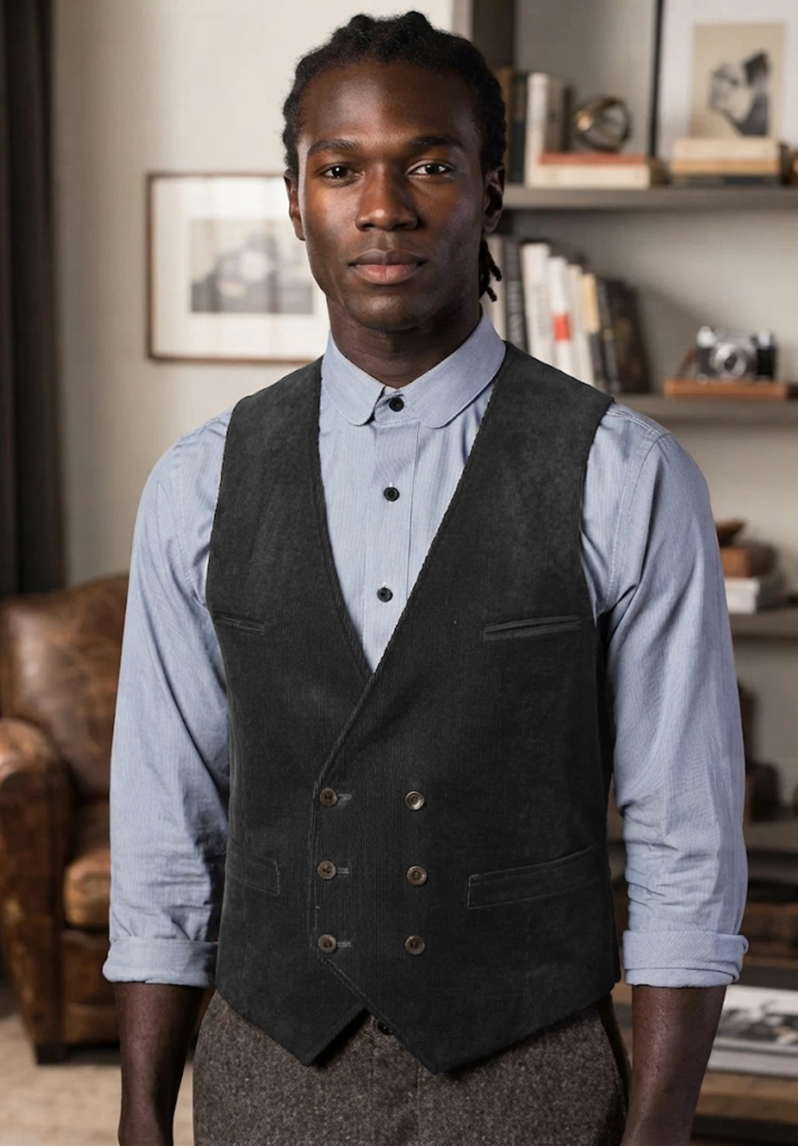 Men's dark grey vest
