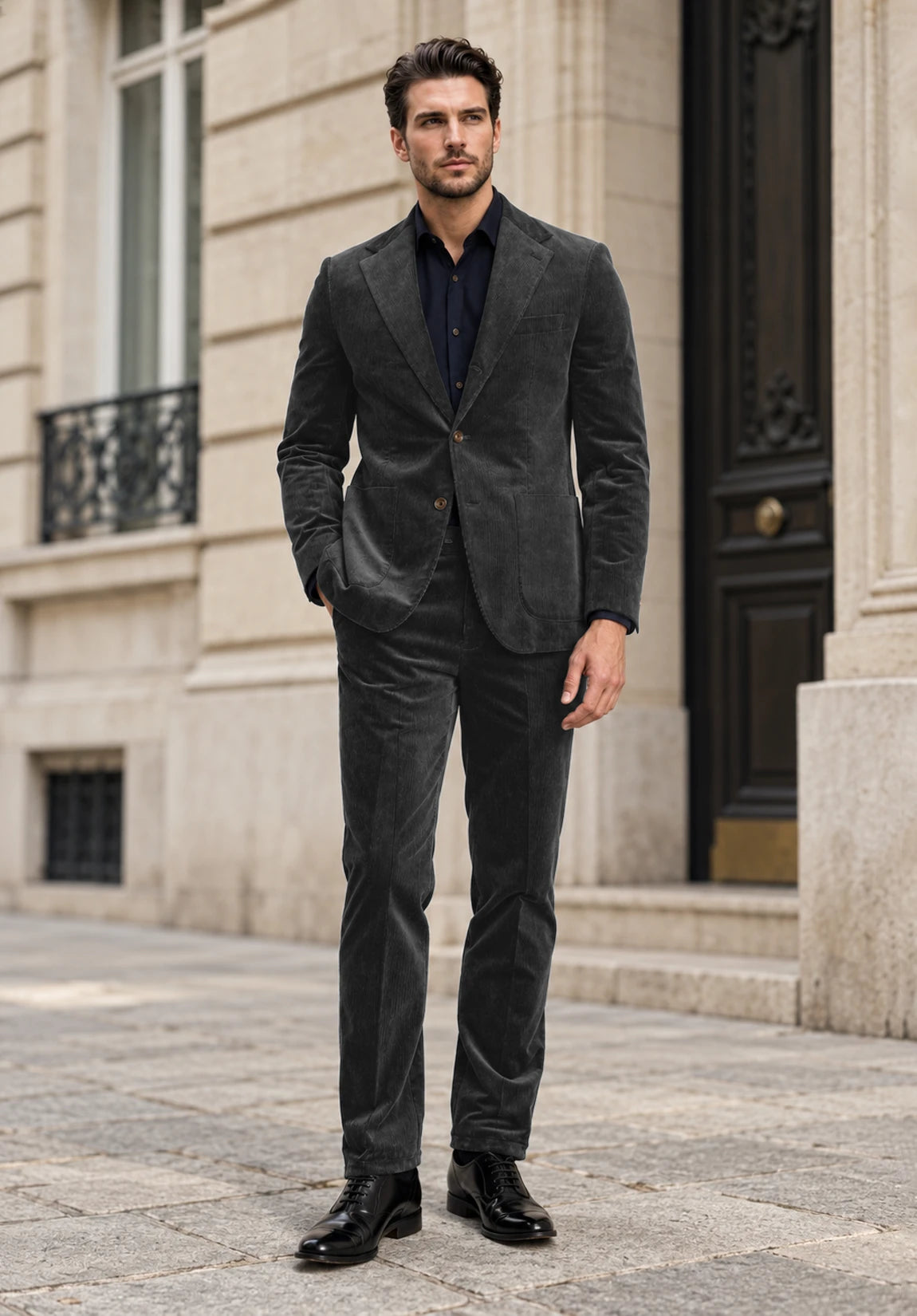 Men dark grey Suit