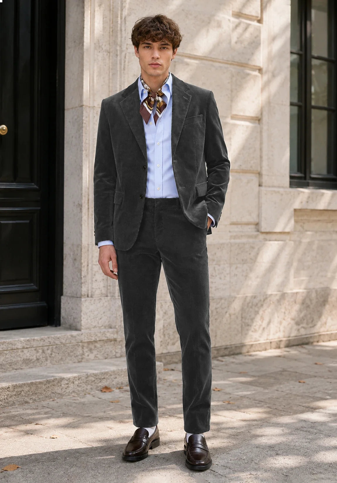 Men dark grey Suit