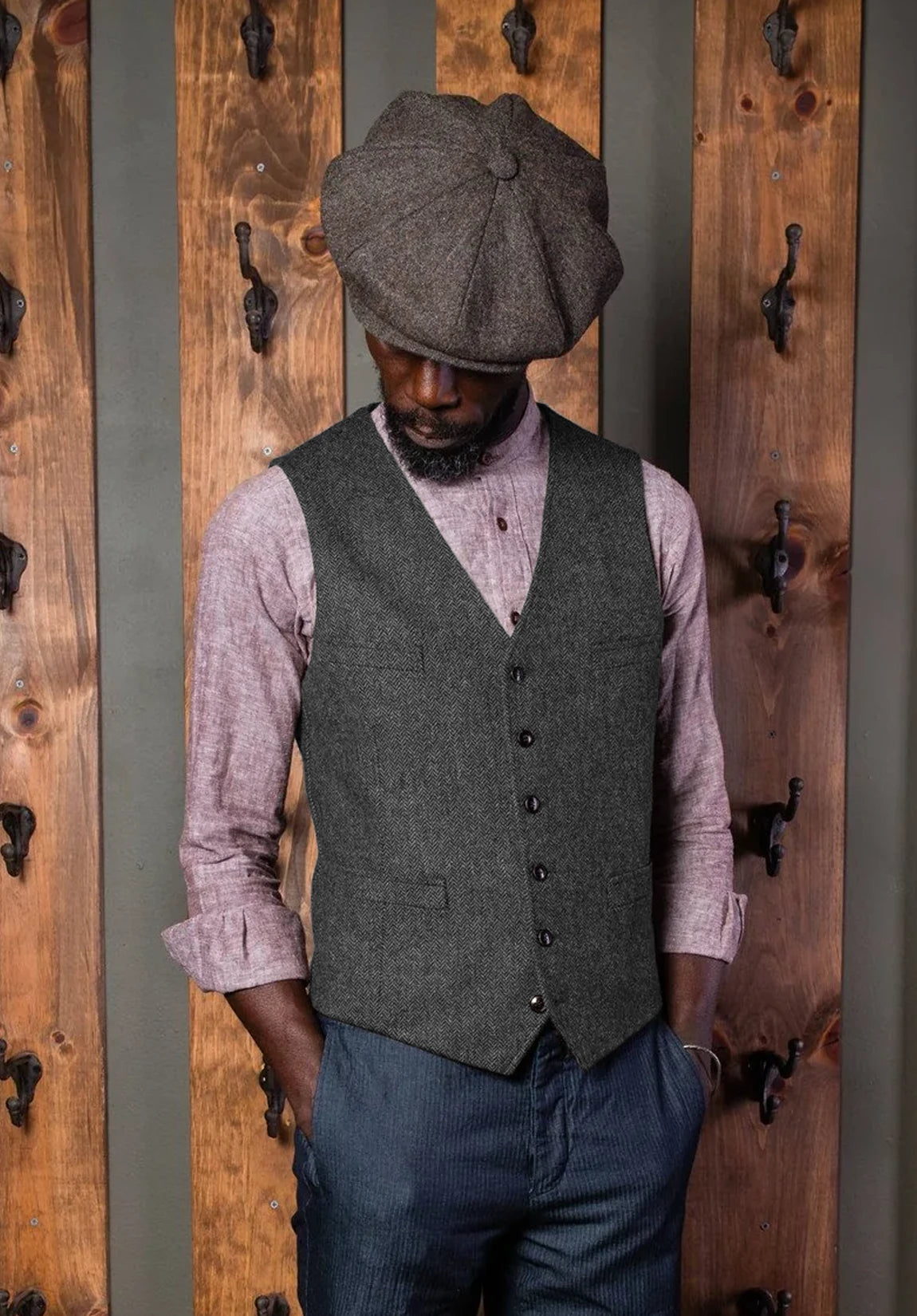 Men's dark grey vest