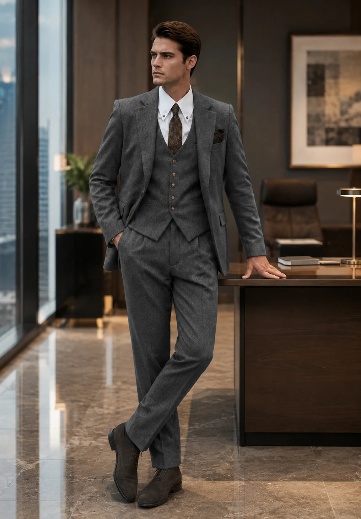 Men's dark grey Suit