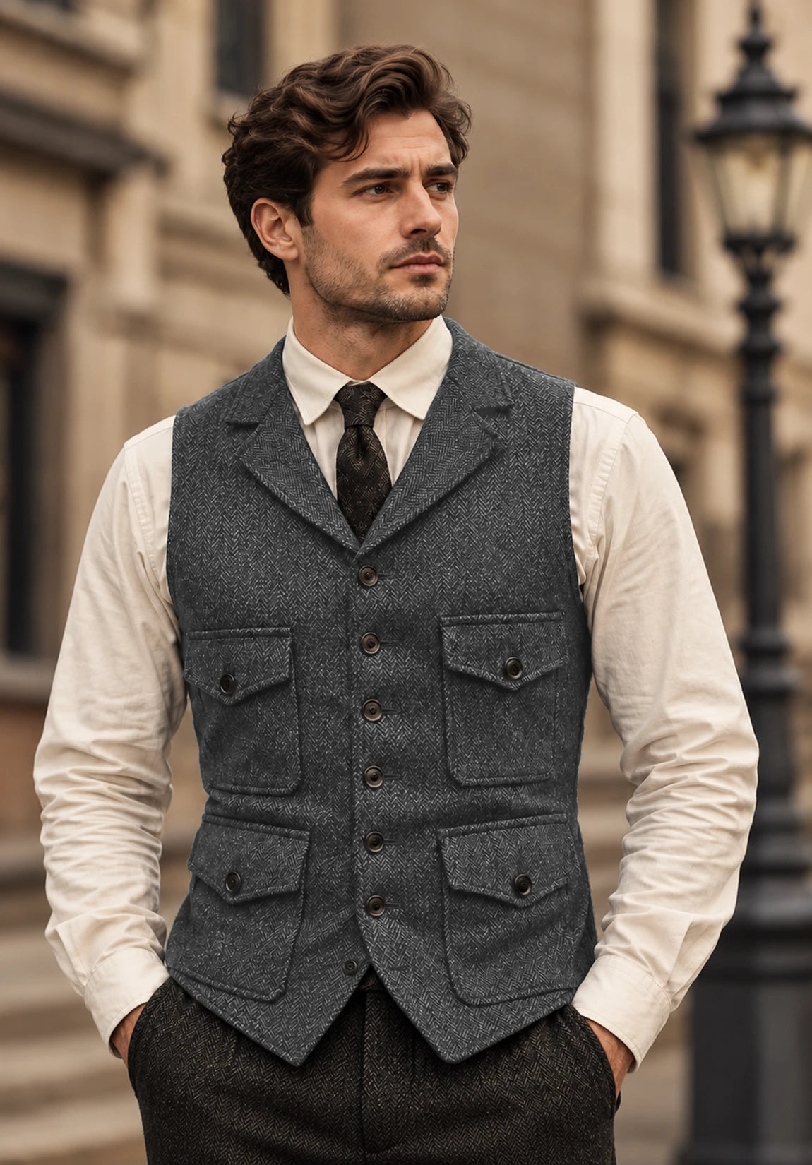 Men's dark grey vest