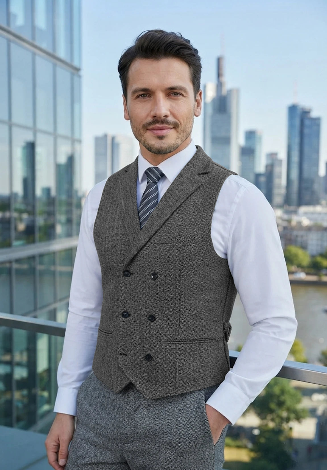 Men's dark grey vest