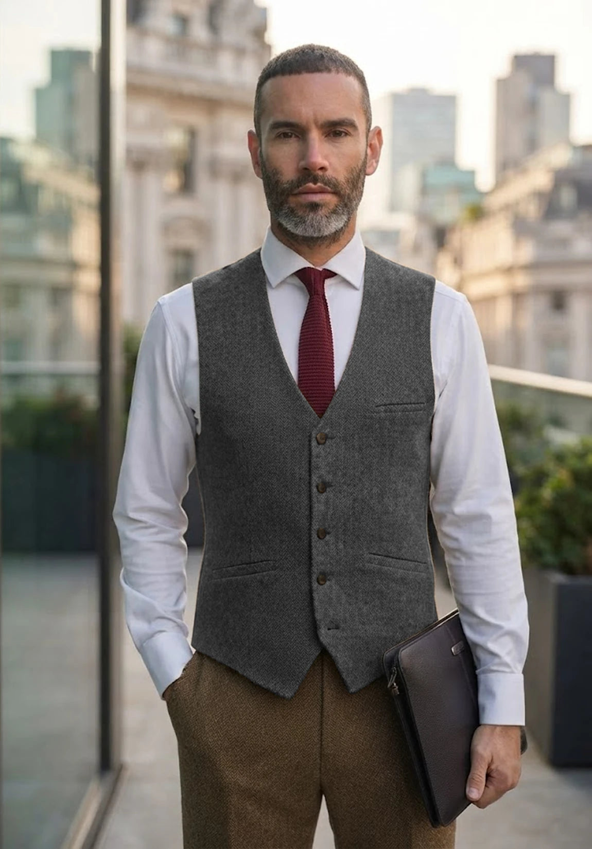 Men's dark grey vest
