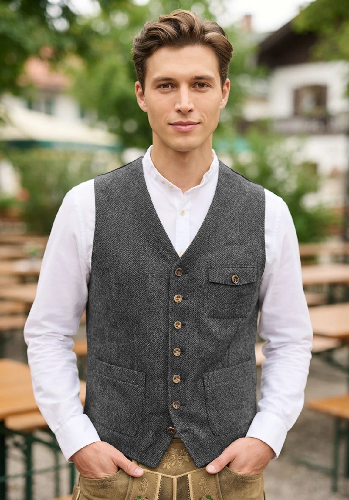 Men's dark grey vest