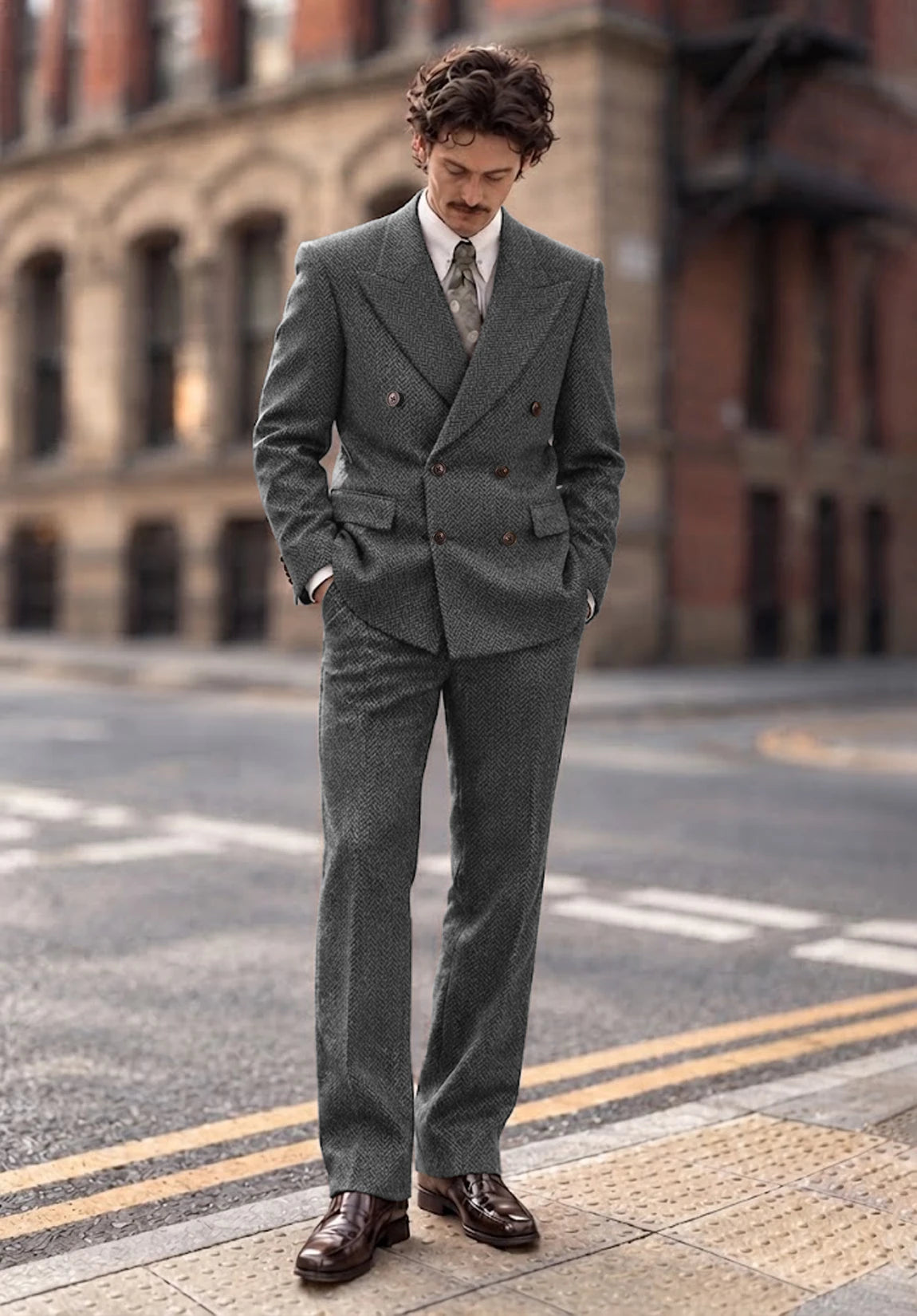 Men dark grey Suit