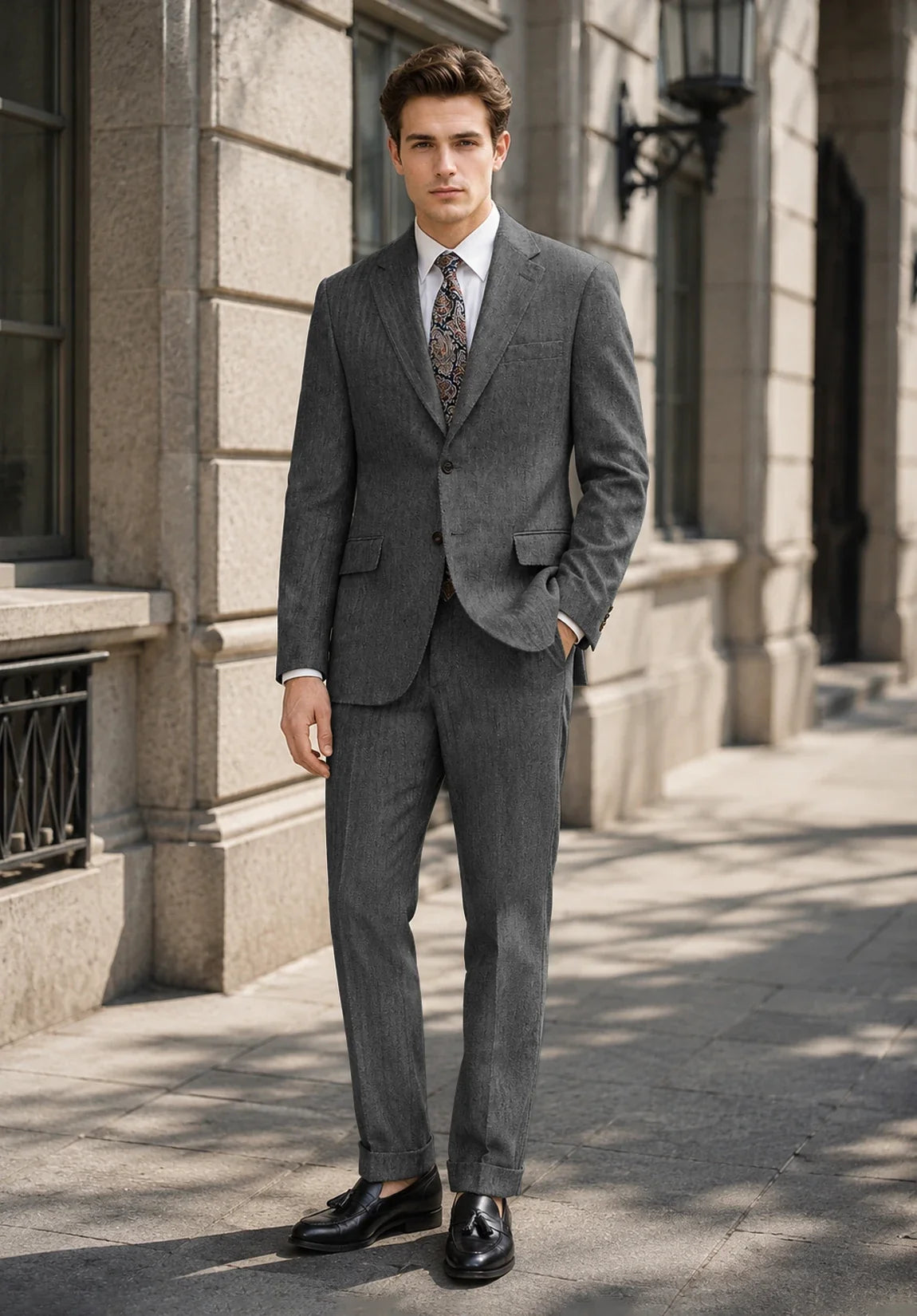 Men dark grey Suit