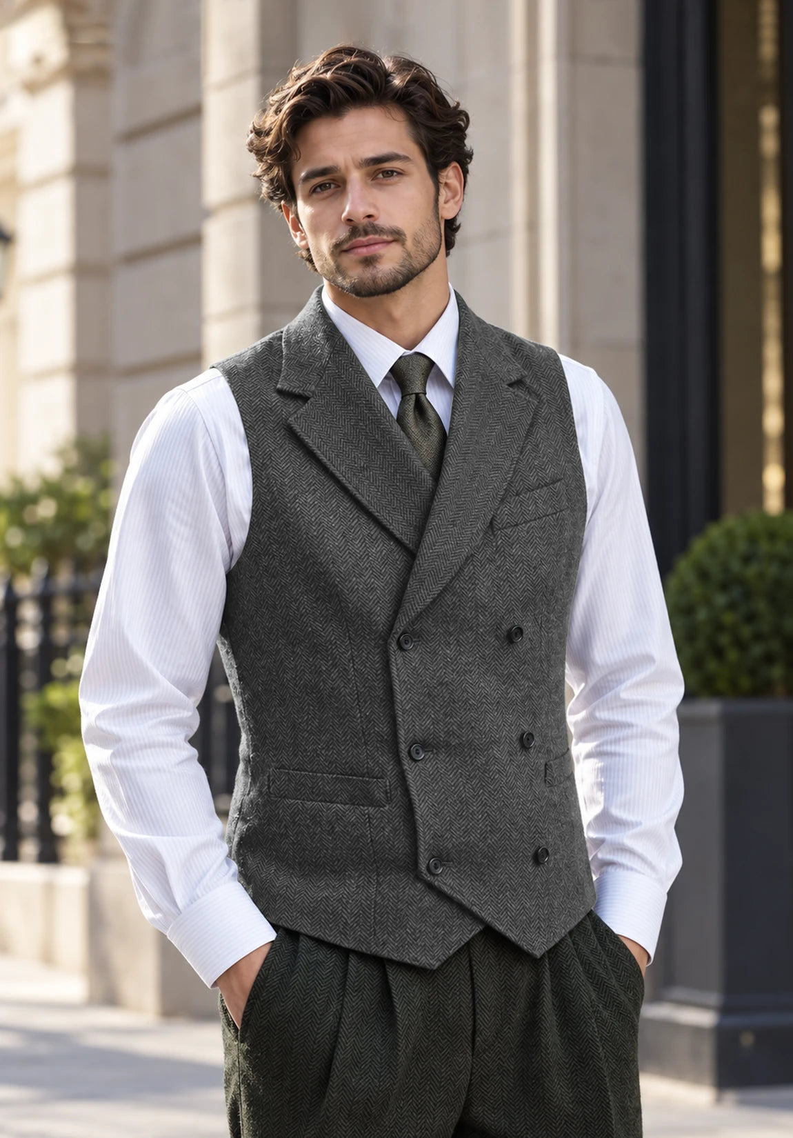 Men's dark grey vest