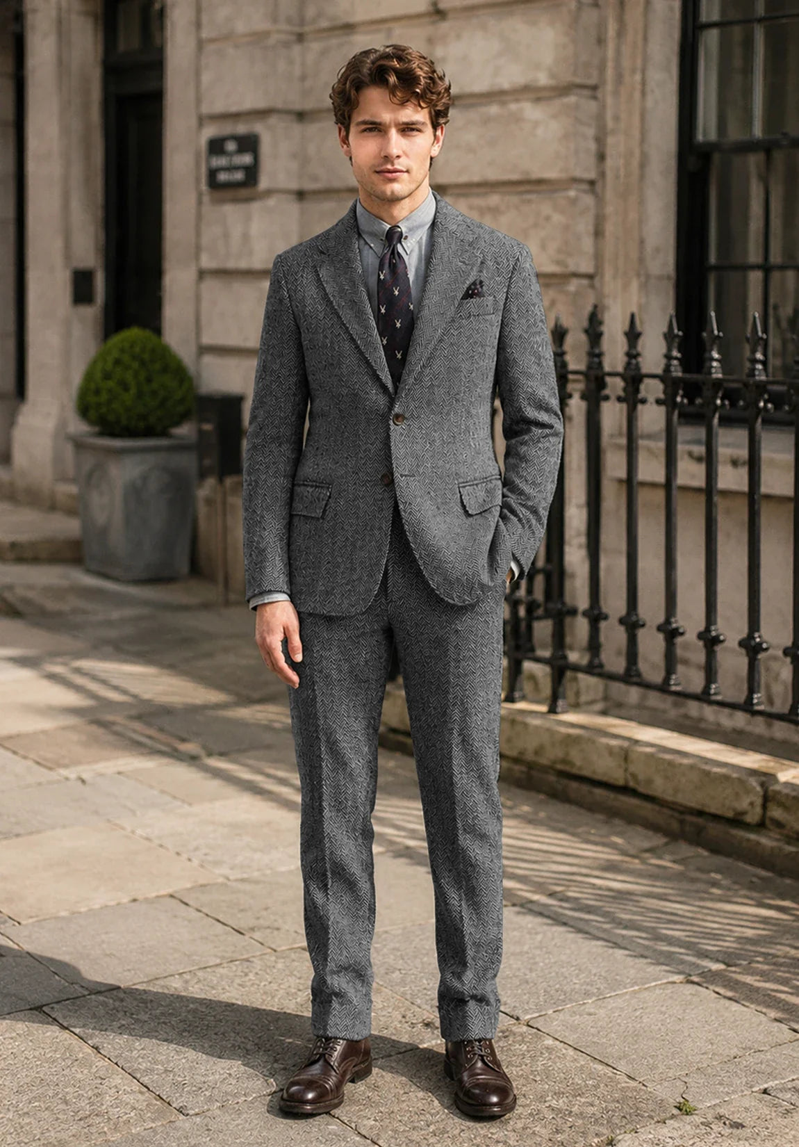 Men dark grey Suit