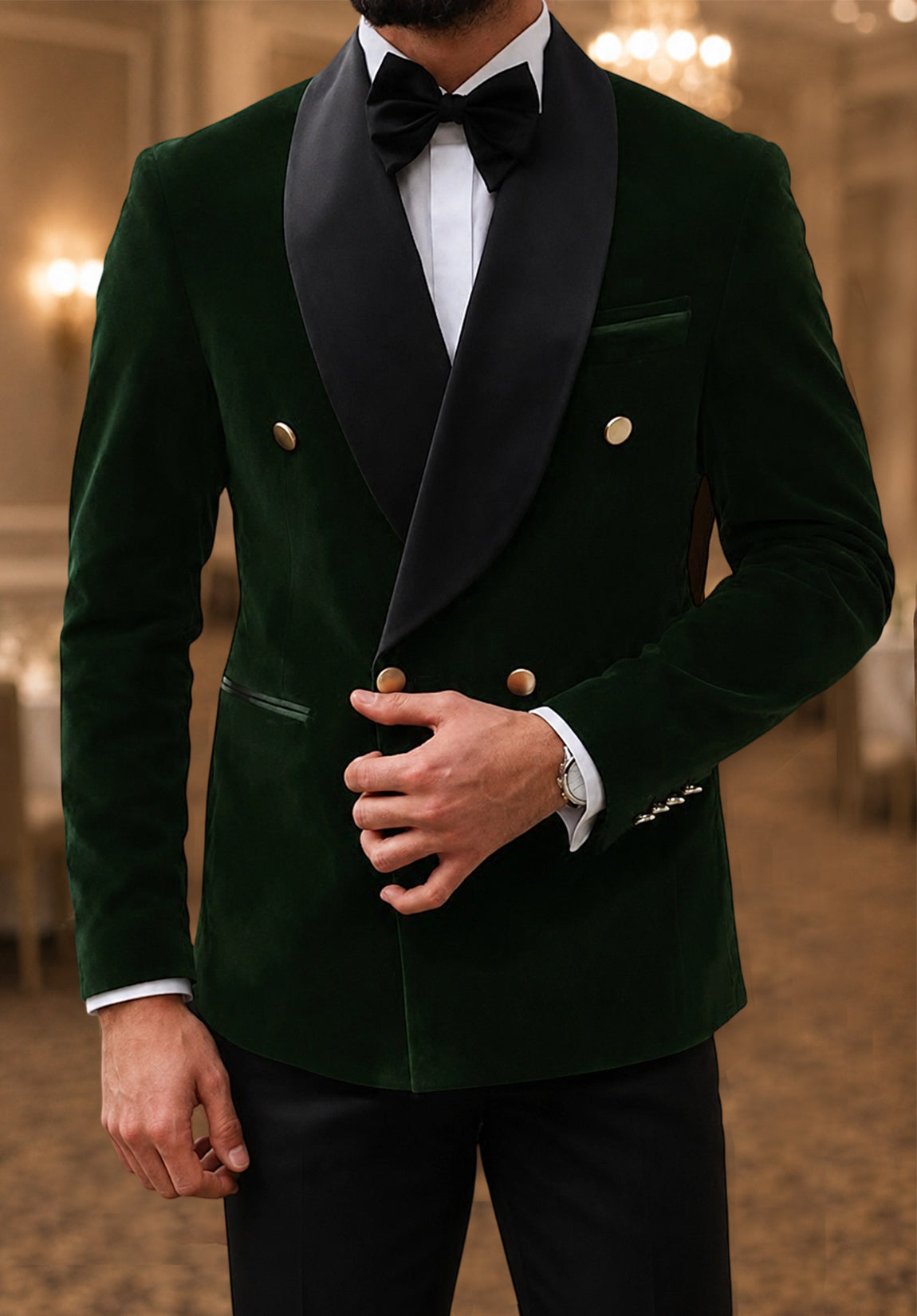 Men's Dark Green velvet jacket