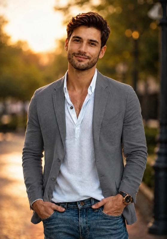 men linen jacket