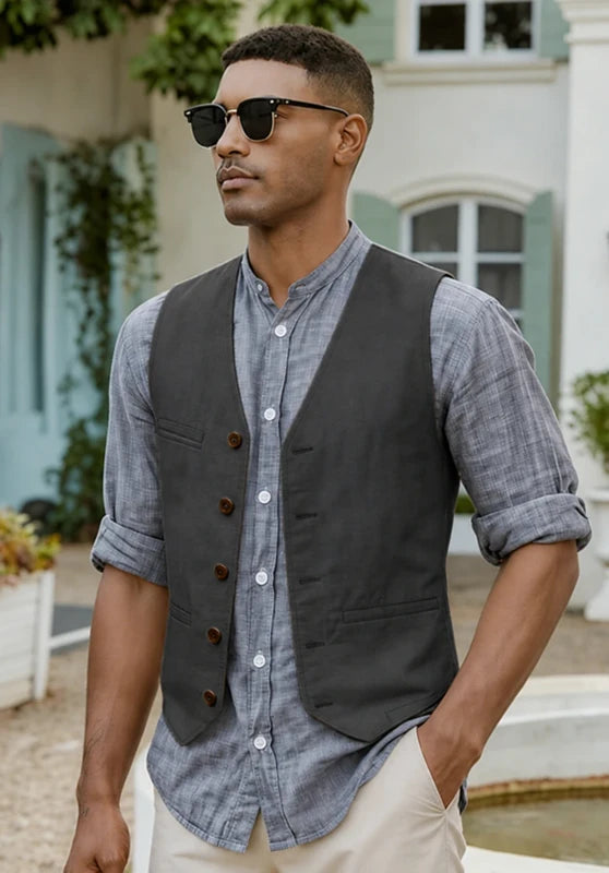 Men's suit vest  Dark Grey