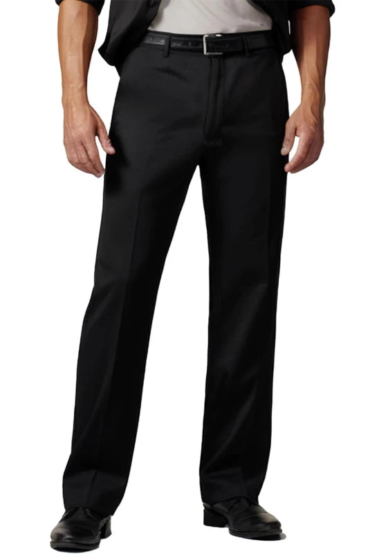 men black dress pants front view tailored fit