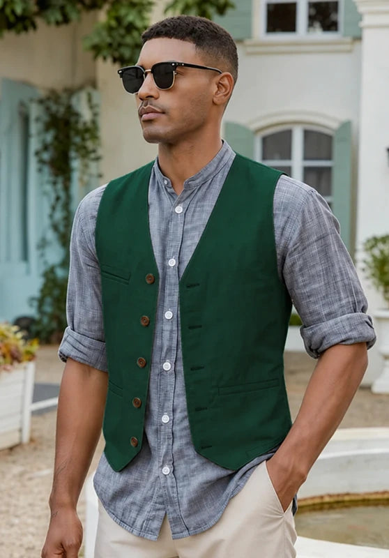 Men's suit vest  Green