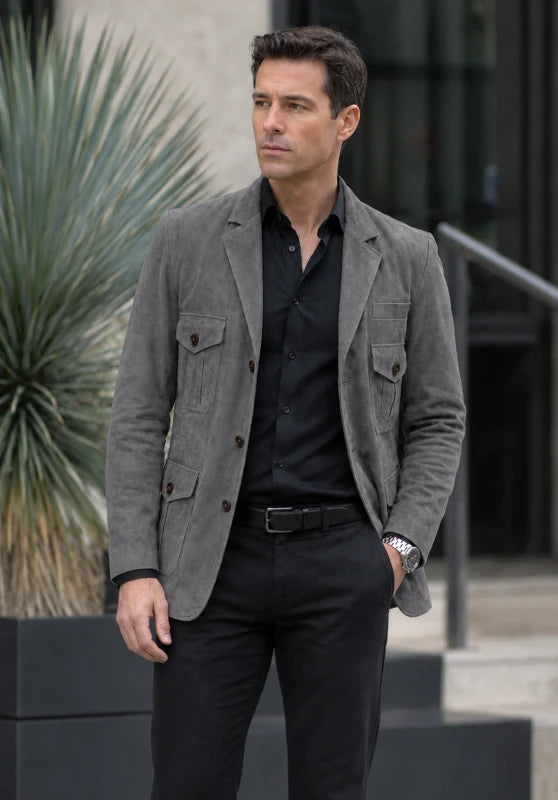 men suede jacket