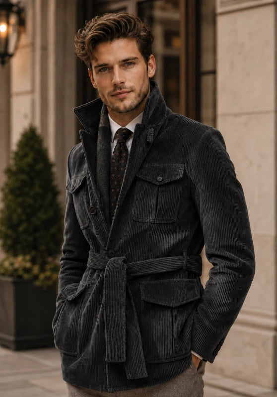 Men's black corduroy jacket