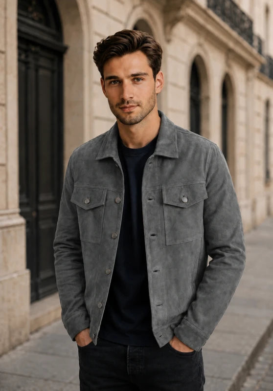 men suede jacket
