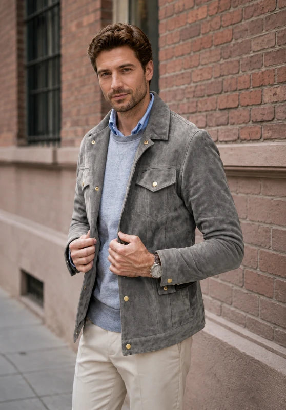 men suede jacket