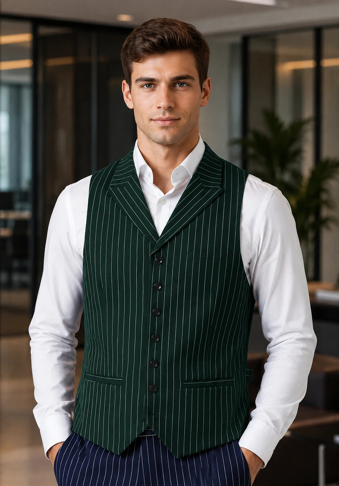 Men's green vest