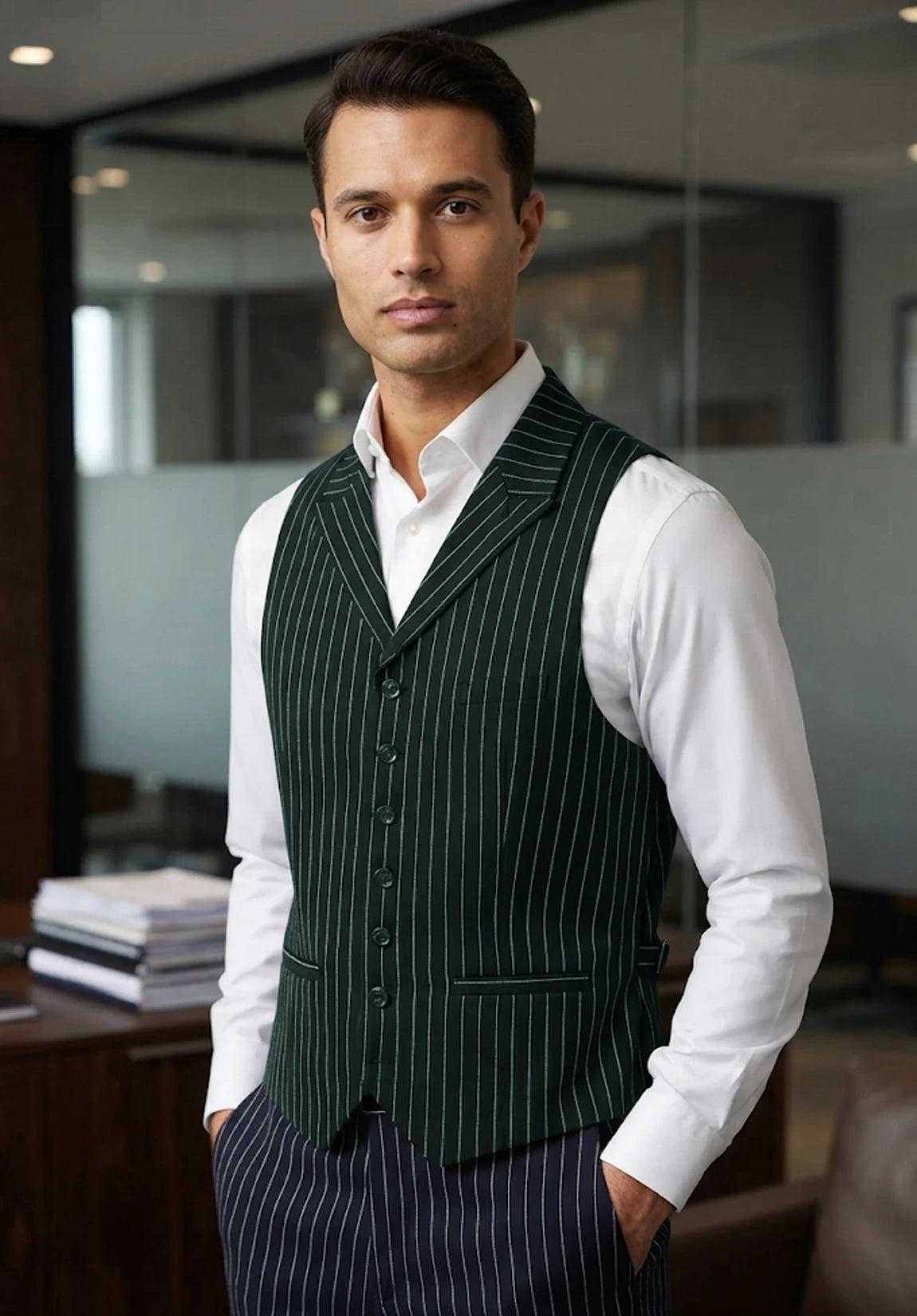 Men's green vest